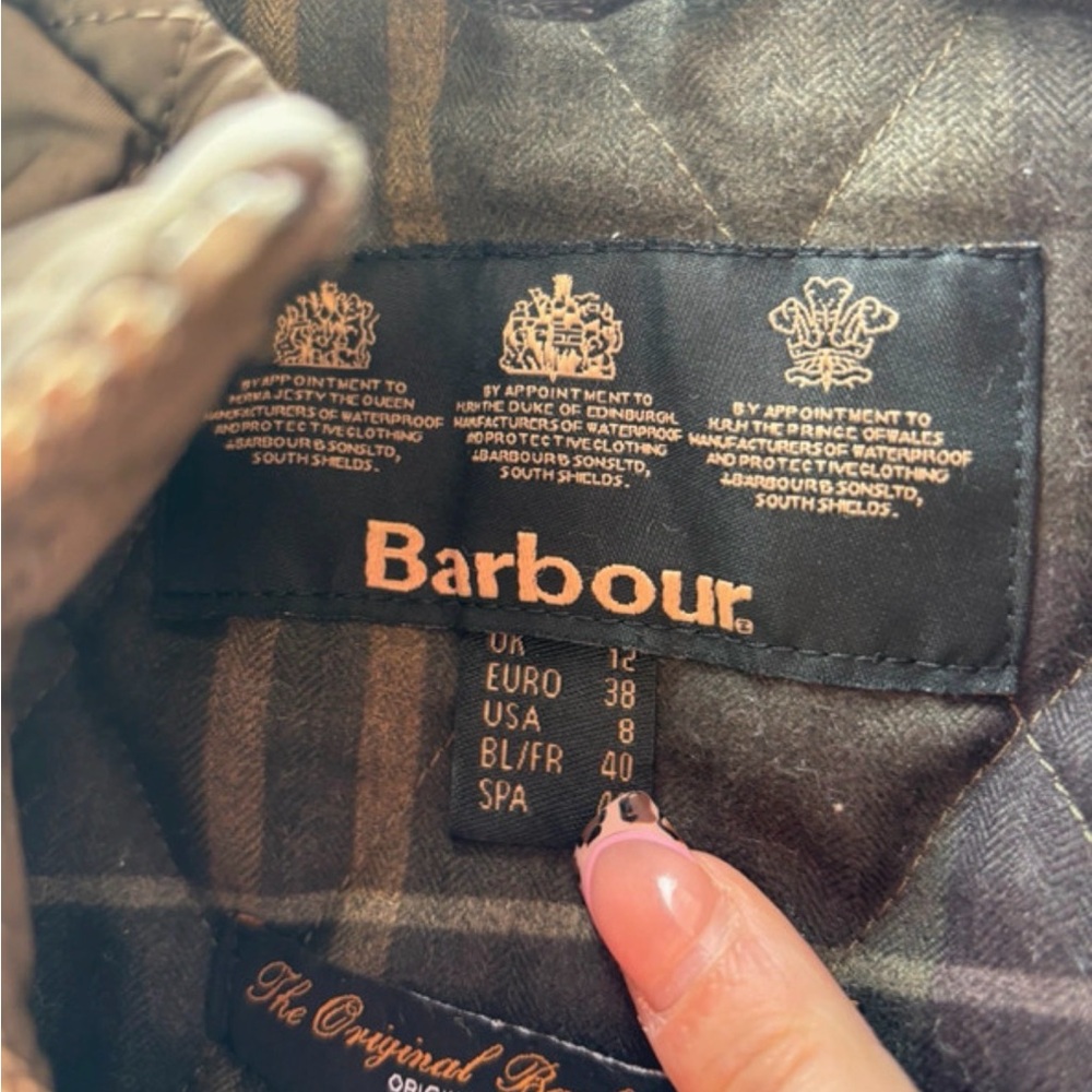 Barbour Ashley Waxed Jacket with Quilted Liner size U.S. 8 - Picture 3 of 10
